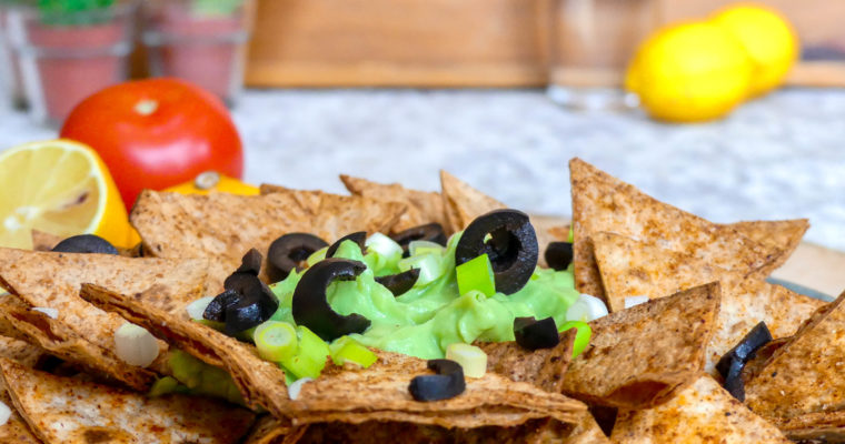 Gezonde nacho’s met guacamole